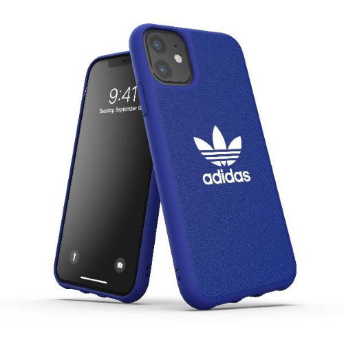 ADIDAS APPLE iPHONE 11 PRO CUSTODIA IN TPU E POLIURETANO BLU CON LOGO BIANCO